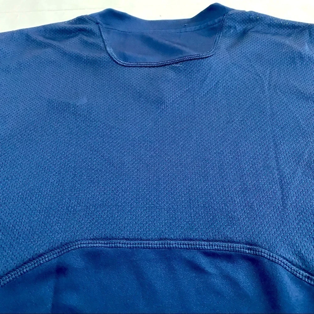 Blue White Nike Dri-Fit Team Athletic Jersey Shirt Large V-Neck Sport Jersey